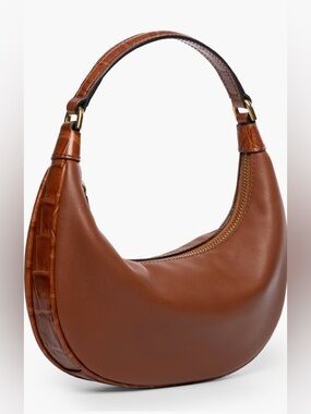 STAUD Mini Sasha Leather Shoulder
Bag color (TAN)